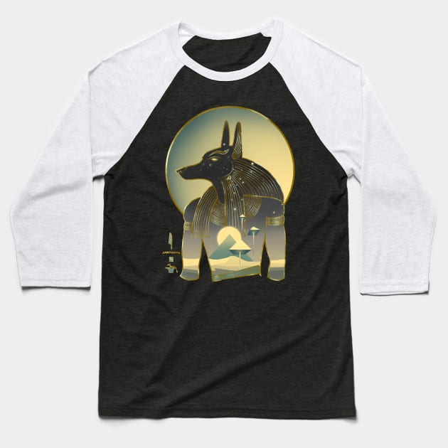Anubis Baseball T-Shirt by Ionfox